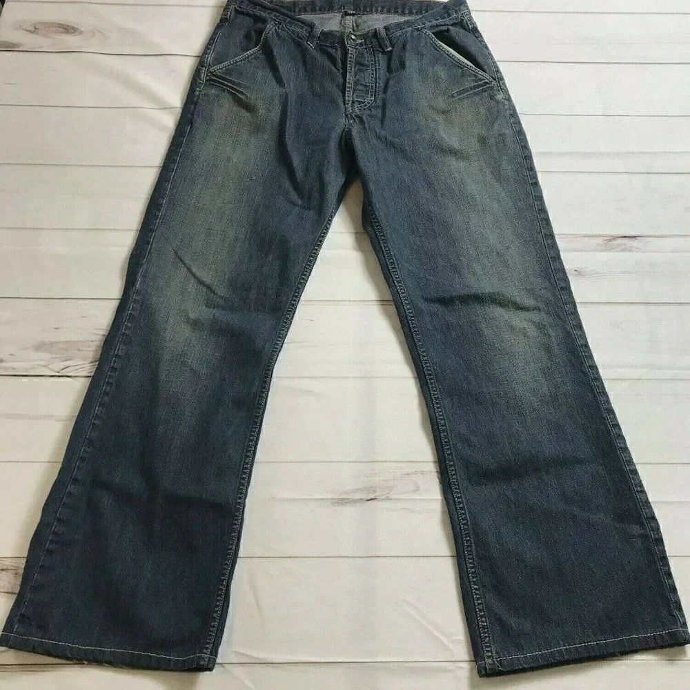 Banana Republic Mens Blue Straight Leg Jeans Sz 34